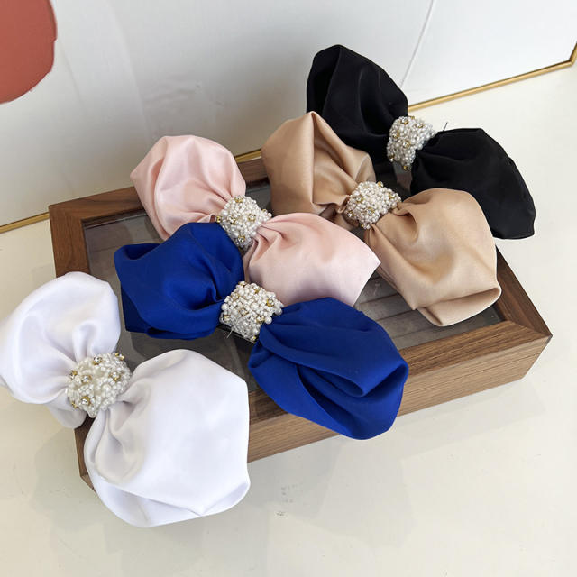 Korean fashion sweet bow diamond stereo french barrette hair clips