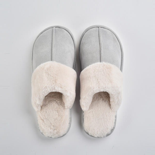 Winter design hot sale fluffy Closed toe non-slip slippers for men women