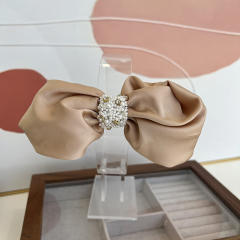 Korean fashion sweet bow diamond stereo french barrette hair clips