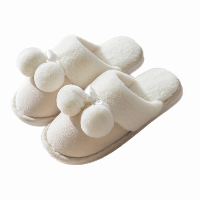Winter design hot sale fluffy Closed toe non-slip slippers for men women