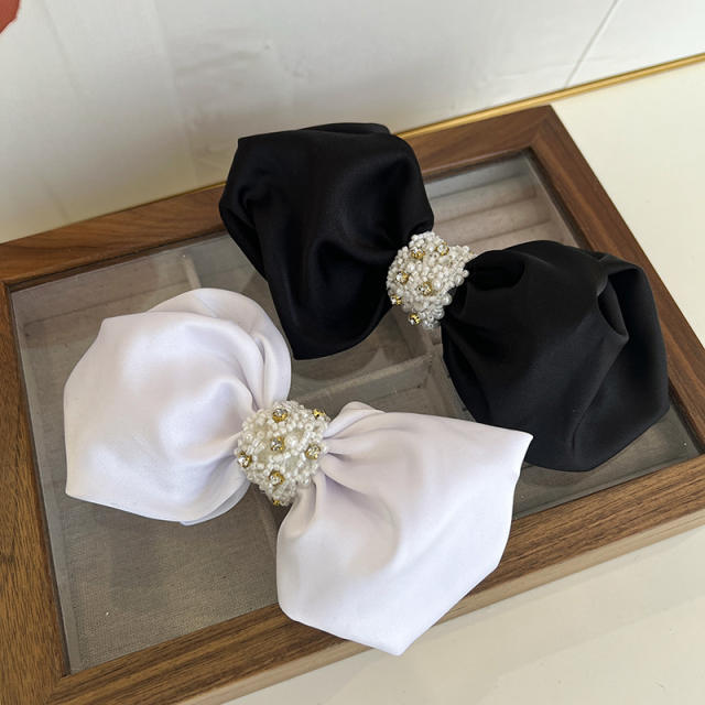Korean fashion sweet bow diamond stereo french barrette hair clips