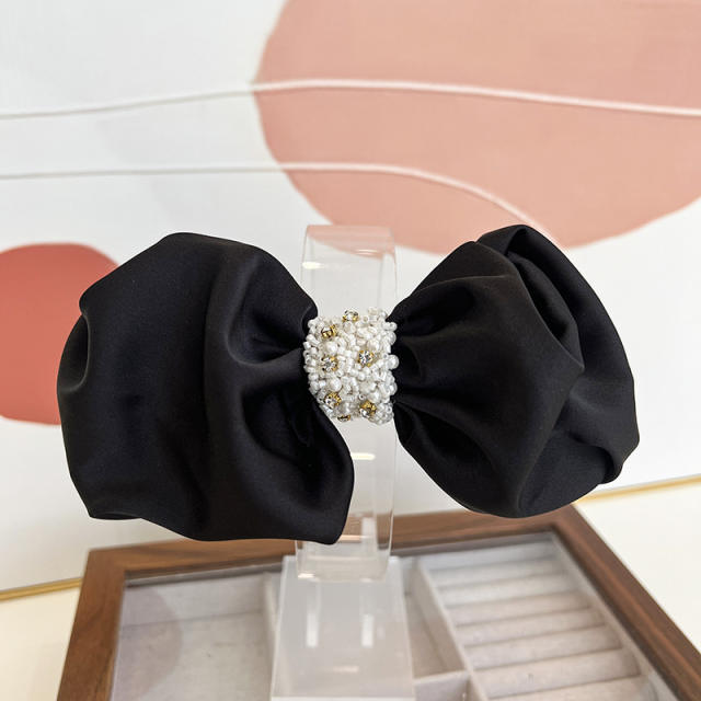 Korean fashion sweet bow diamond stereo french barrette hair clips