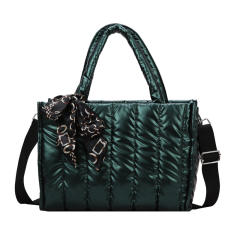 Winter design gliter puff handbag bag
