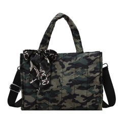 Winter design gliter puff handbag bag