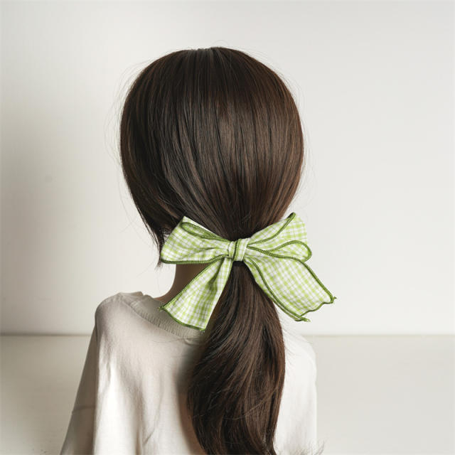 Colorful palid sweet bow french barrette hair clips