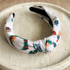 Snowmane santa claus knotted headband christmas headband