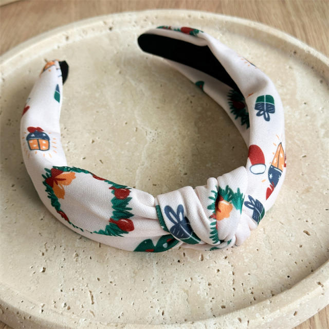 Snowmane santa claus knotted headband christmas headband
