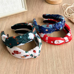 Snowmane santa claus knotted headband christmas headband
