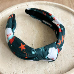 Snowmane santa claus knotted headband christmas headband