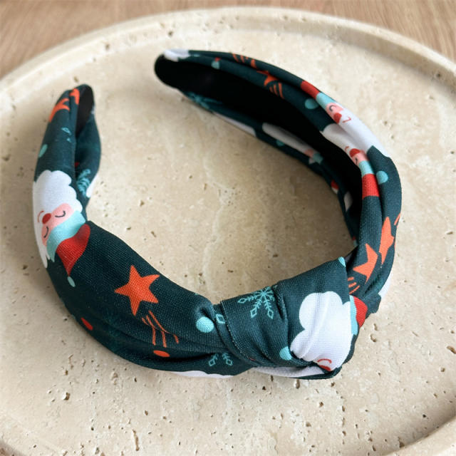 Snowmane santa claus knotted headband christmas headband