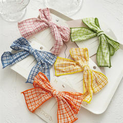 Colorful palid sweet bow french barrette hair clips