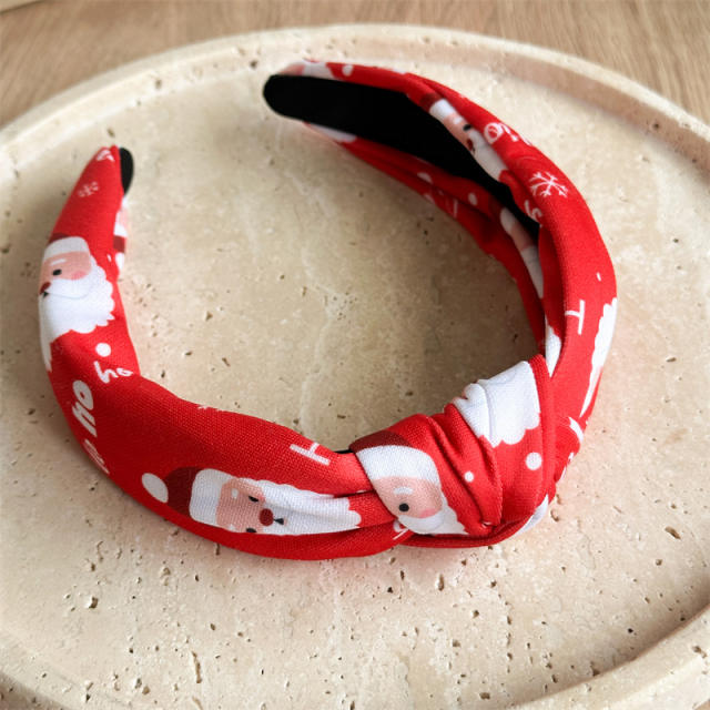 Snowmane santa claus knotted headband christmas headband