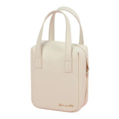 Large size PU leather handle design washing bag tolietry bag cosmetic bag