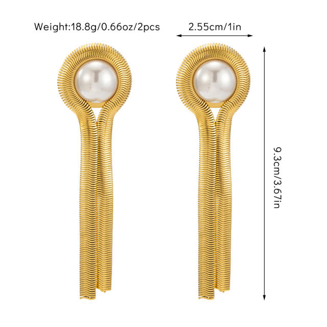 Concise easy amtch gold color bigger earrings collection stainless steel earrings
