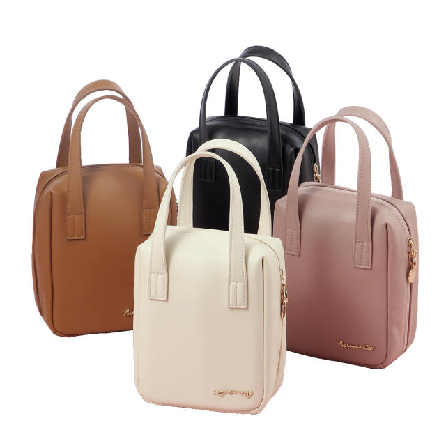 Large size PU leather handle design washing bag tolietry bag cosmetic bag