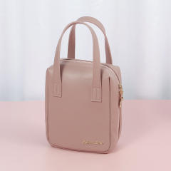 Large size PU leather handle design washing bag tolietry bag cosmetic bag