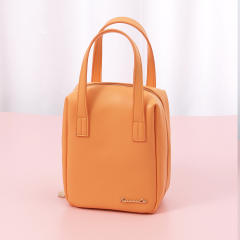 Large size PU leather handle design washing bag tolietry bag cosmetic bag