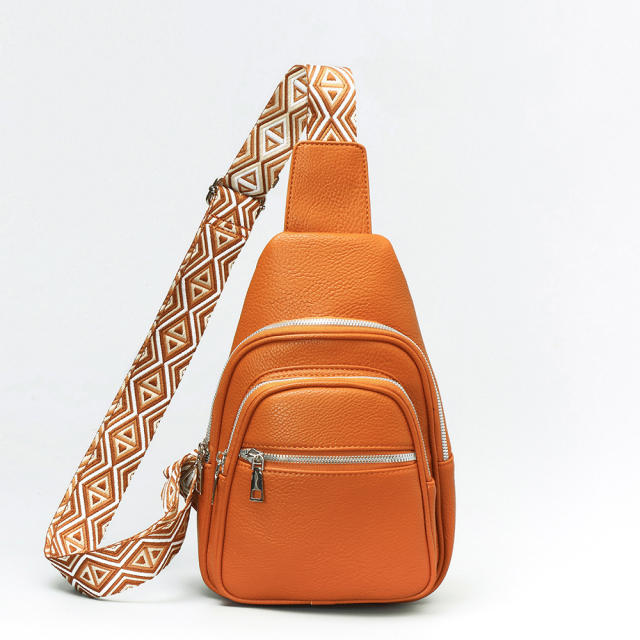 Good quality PU leather sling bag