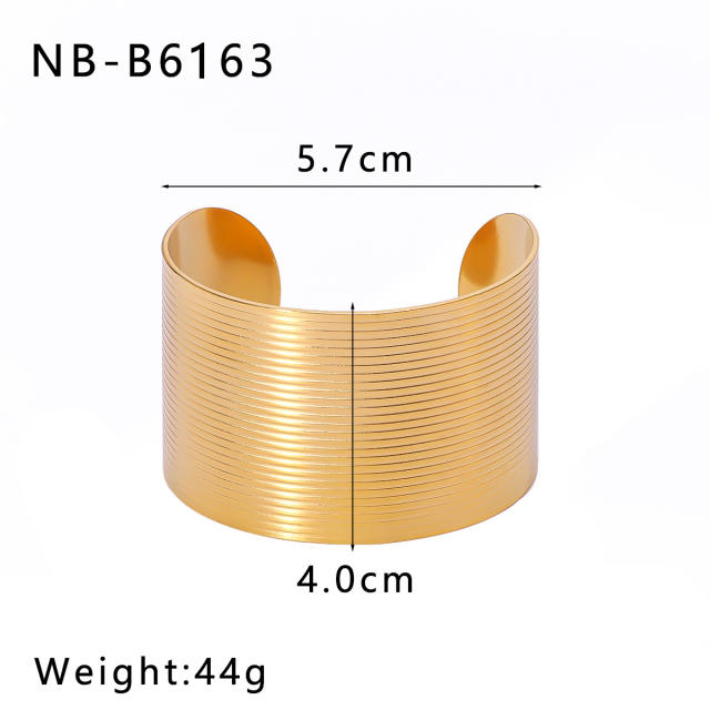 18KG wide design stainless steel cuff bangle chunky bangle