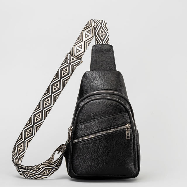 Good quality PU leather sling bag