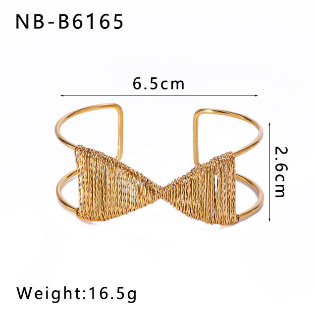18KG wide design stainless steel cuff bangle chunky bangle