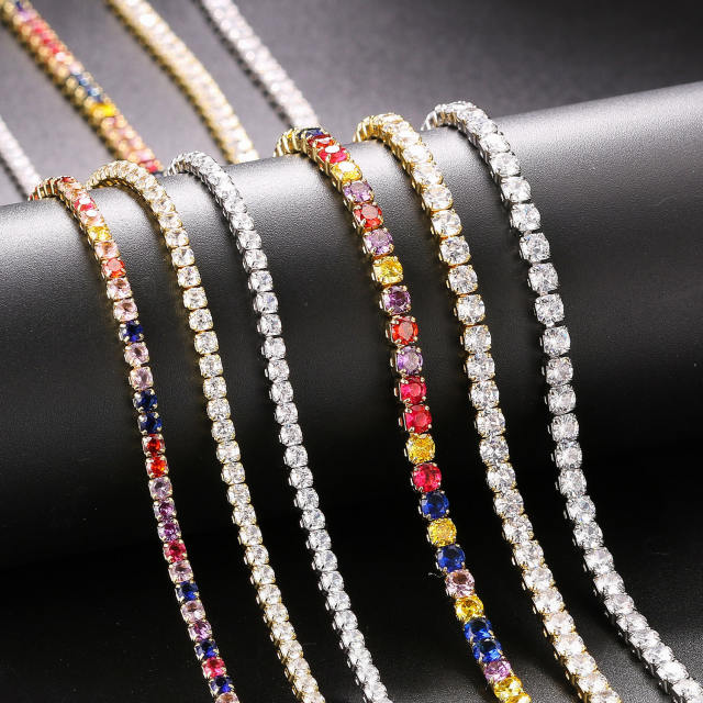 3mm/4mm Delicate tennis necklace diamond necklace