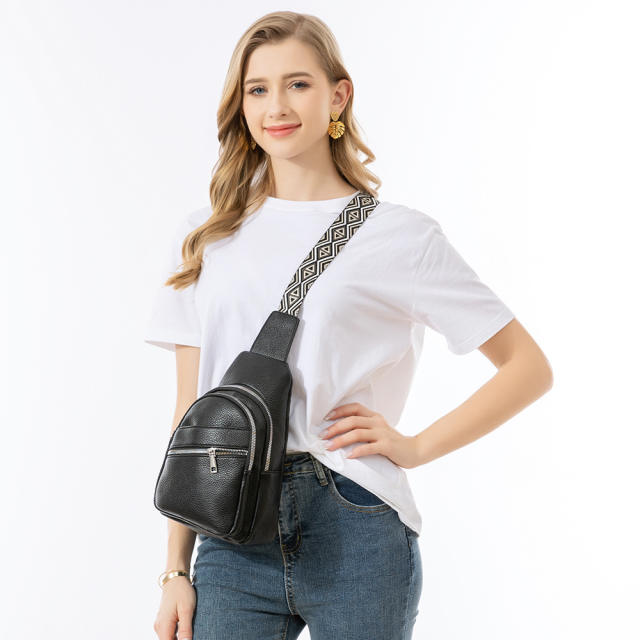 Good quality PU leather sling bag