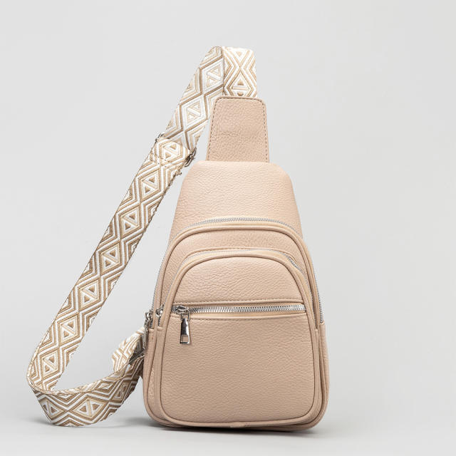 Good quality PU leather sling bag