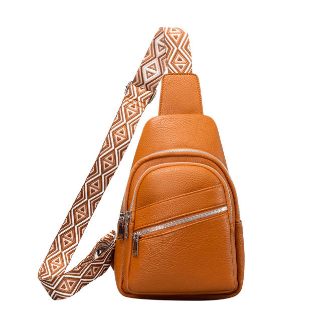 Good quality PU leather sling bag