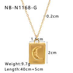 Sweet color enamel moon star love book pendant stainless steel necklace locket necklace