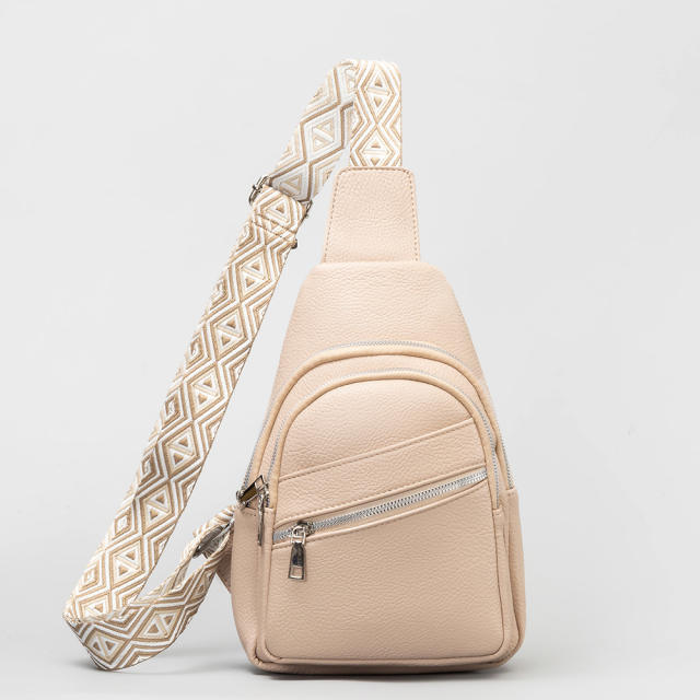Good quality PU leather sling bag