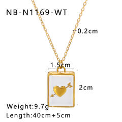 Sweet color enamel moon star love book pendant stainless steel necklace locket necklace