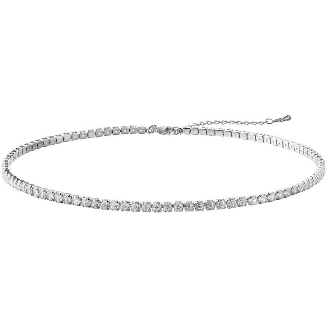 3mm/4mm Delicate tennis necklace diamond necklace