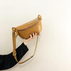 Hot sale briad pattern PU leather funny pack waist bag