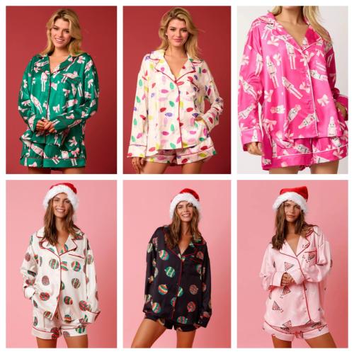 Autumn winter christmas pajamas house clothing