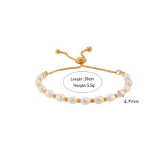 18KG waterpearl stainless steel bead bracelet