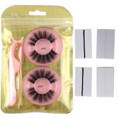 2pair 3D Imitation mink false eyelashes set with tool