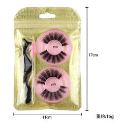 2pair 3D Imitation mink false eyelashes set with tool