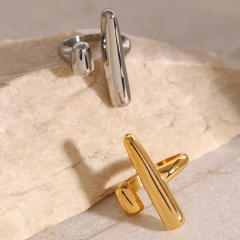 Chunky stainless steel geometric finger rings