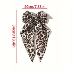 Winter autumn leopard grain big bow french barrette hair clips