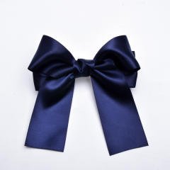 Korean fashion plain satin big bow french barrette hair clips