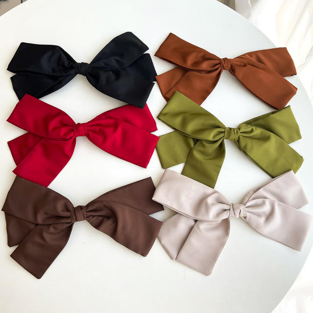 Oversized bow fashion show model same design french barrette hair clips