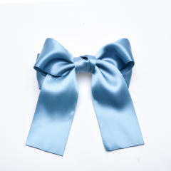 Korean fashion plain satin big bow french barrette hair clips