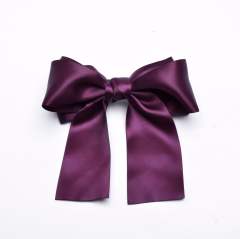 Korean fashion plain satin big bow french barrette hair clips