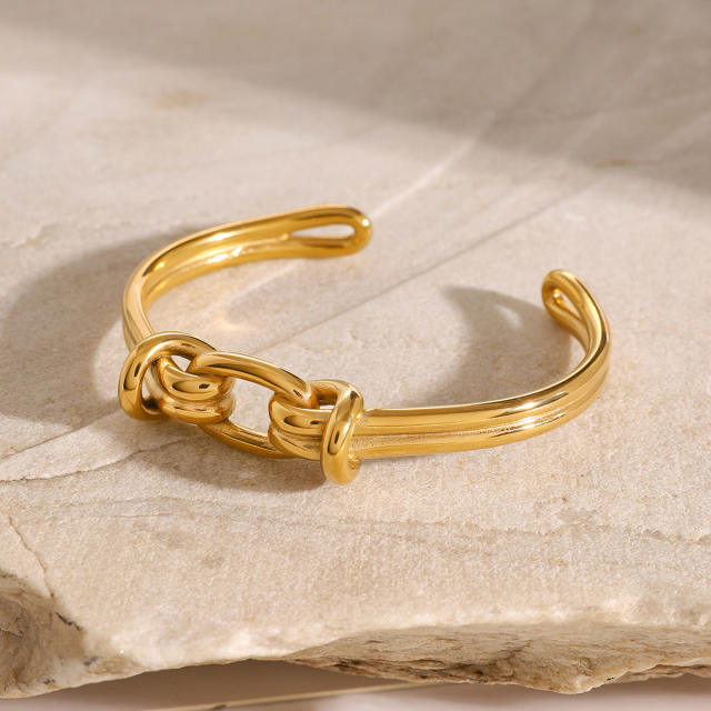 18KG chunky stainless steel bangle bracelet collection