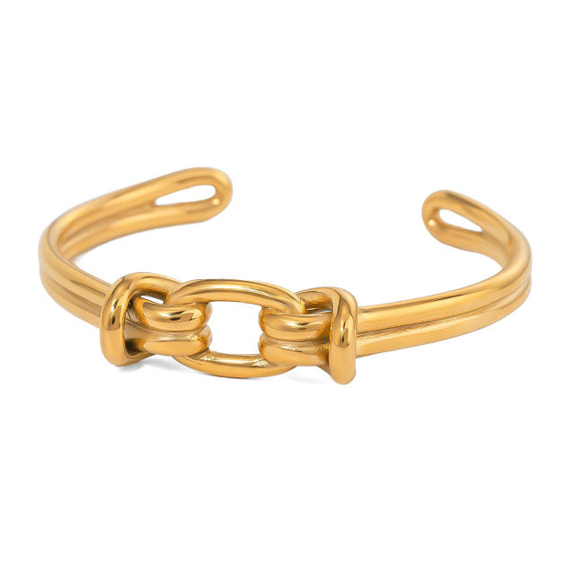 18KG chunky stainless steel bangle bracelet collection