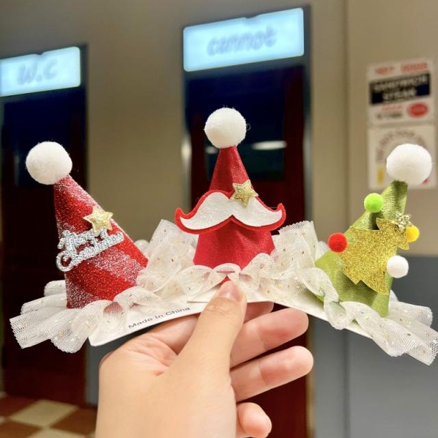 2024 sweet christmas decoration hair clips for adult kids