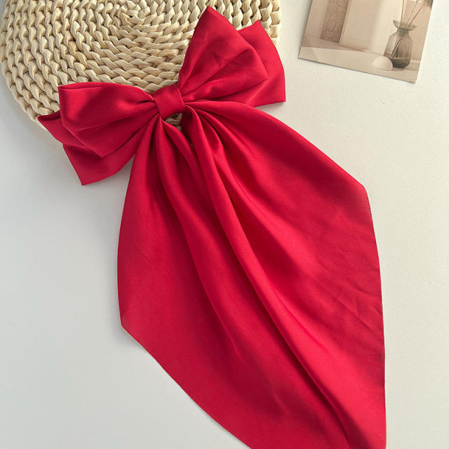 36cm plain color big bow french barrette hair clips french barrette hair clips