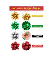 Creative christmas flower studs earrings