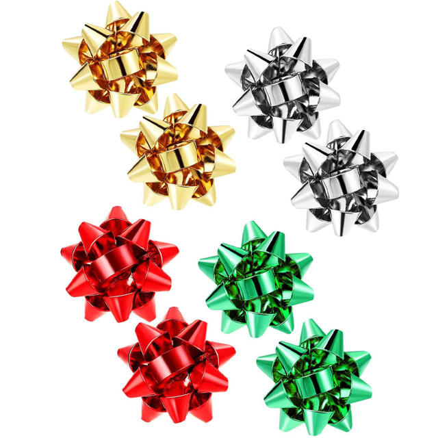 Creative christmas flower studs earrings